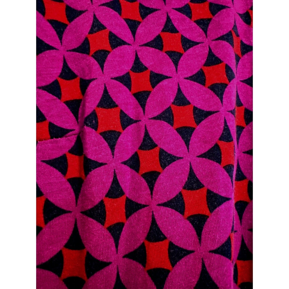 Boden Marcia Jersey Midi Shirt Dress 12 Geometric Magenta Art Mod Teacher Chic - Picture 6 of 9